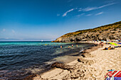 People on the beach at Carla Torta, near Arta, Mallorca, Balearic Islands, Spain