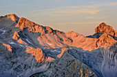 Seekarspitze und Breitgrieskarspitze, von der Östlichen Karwendelspitze, Naturpark Karwendel, Karwendel, Tirol, Österreich