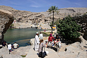 im Wadi Bani Khalid neben der Sharquiyah Wüste, Oman