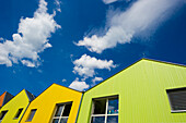 colourful wooden facades, near Freiburg im Breisgau, Baden-Wuerttemberg, Germany