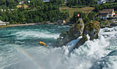 Waves on rocky river