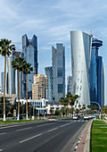 Highrise buildings in Doha cityscape, Doha, Qatar