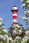 Leuchtturm Somfletherwisch bei Jork, Wisch, Altes Land, Niedersachsen, Norddeutschland, Deutschland, Europa