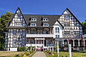 Hotel Hitthim by the harbour in Kloster, Island Hiddensee, Baltic coast, Mecklenburg-Western Pomerania, Northern Germany, Germany, Europa