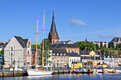 View of Flensburg, Baltic coast, Schleswig-Holstein, Northern Germany, Germany, Europe