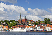 View of Flensburg, Baltic coast, Schleswig-Holstein, Northern Germany, Germany, Europe