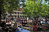 Beer garden, Aumeister in the English Garden, Englischer Garten, Munich, Bavaria, Germany