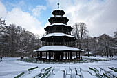 Chinesischer Turm, Englischer Garten, München, Bayern, Deutschland