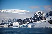 Snow-covered mountains Gerlache Strait, Graham Land, Antarctic Peninsula, Antarctica