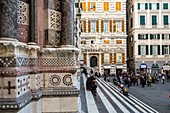 Cathedral of Genoa, exterior detail, Cathedral Square, Genoa, Liguria, Italy