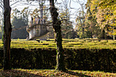 garden tower in maze, Villa Pisani, Brenta Canal, Stra, Veneto, Italy