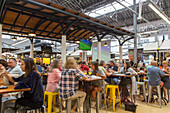 Markthalle, Mercado de Campo de Ourique, Gastronomie, Lunch, Mittagessen, Lissabon, Portugal