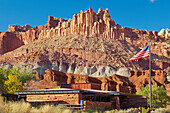 <The Castle> and Visitor Center , Capitol Reef National Park , Utah , Arizona , U.S.A. , America