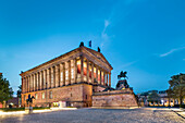 Alte Nationalgalerie at night, Museum Island, Berlin, Germany