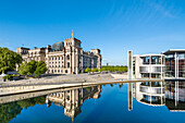 Reichstag und Paul-Löbe-Haus, Regierungsviertel, Mitte, Berlin, Deutschland
