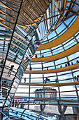 Interior, Dome of the Reichstag building, Berlin, Germany