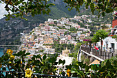 View over Positano and Chiesa di Santa Maria Assunta, Province of Salerno, Costiera Amalfitana (Amalfi Coast), UNESCO World Heritage Site, Campania, Italy, Europe
