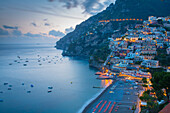 View over Positano, Costiera Amalfitana (Amalfi Coast), UNESCO World Heritage Site, Province of Salerno, Campania, Italy, Europe