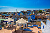 Dächer in Jodhpur, die Blaue Stadt, Rajasthan, Indien, Asien