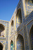 Courtyard walls, Imam Mosque, Isfahan, Iran, Middle East