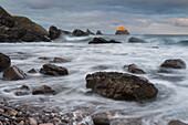 The dramatic coastline at Faraid Head, Balnakiel, Sutherland, Scotland, United Kingdom, Europe
