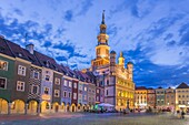 Poland, Poznan City, Stary Rynek, Town Hall Bldg. , Picturesque houses, Old Town Square.