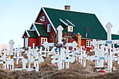 Greenland, Qaqortoq, town cemetery.