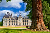 Cheverny, Castle and Gardens, Chateau de Cheverny, Cheverny Castle, Loire et Cher, Pays de la Loire, Loire Valley, UNESCO World Heritage Site, France.