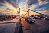 Sunset in the Krymsky Bridge (Moscow).