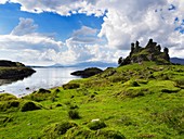 Castle Coeffin overlooking the Lyn of Morvern Isle of Lismore Argyll and Bute Scotland.