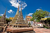 Pagodas of the Wat Pho Temple, Bangkok, Thailand.