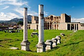 The bath gymnasium complex of the ancient Lydian Persian Greek Roman city of Sardis, Lydia, Turkey.