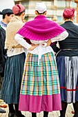 Basque dances and regional costumes, Olentzero, Christmas, Town hall, Donostia, San Sebastian, Gipuzkoa, Basque Country, Spain, Europe