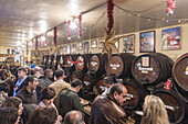 Oldest tavern in Malaga , Antigua Casa de Guardia, since 1840, vine barrels,  Malaga, Andalucia, Spain
