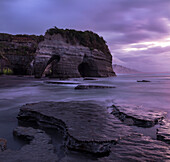 Steep rocky coast, Tongaporutu, Taranaki, North Island, New Zealand, Oceania
