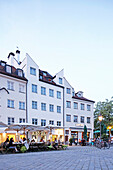 Mittelalterliche Häuser, Sebastiansplatz, Altstadt, München, Oberbayern, Bayern, Deutschland