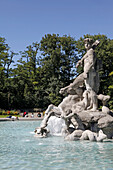 Neptun fountain, Alter Botanischer Garten, Munich, Upper Bavaria, Bavaria, Germany