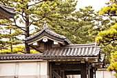 Roof details at the Hirakawa-mon Gate of Imperial Palace, Chiyoda-ku, Tokyo, Japan