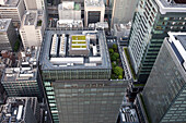 Blick Richtung Yuito und Coredo Muromachi von oben, Nihonbashi, Chuo-ku, Tokio, Japan