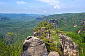 Sommer, Aussicht, Zschand, Heringstein, Sächsische Schweiz, Elbsandsteingebirge, Deutschland, Europa