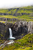 Merkjalarkur, Wasserfall, Hochland, Nebel, Berge, Schlucht, Island, Europa