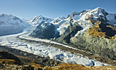 Dufourspitze, Lyskamm, Breithorn, Gornergletscher, Gornergrat, Wallis, Schweiz