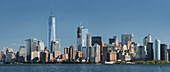 Lower Manhatten Skyline vom Hudson River, One World Trade Center, New York City, New York, USA