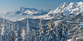 Blick vom Kollmannsegg Richtung Steinernes Meer, Leoganger Steinberge, Pinzgau, Salzburg, Österreich