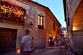 Candles night party in Pedraza, Segovia, Spain.