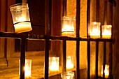 Candles night party in Pedraza, Segovia, Spain.