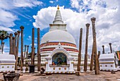 Thuparama Dagoba, Sacred City of Anuradhapura, North Central Province, Sri Lanka, Asia.