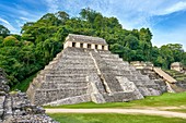 Temple of Inscriptions or Templo de Inscripciones, Ancient Maya Ruins, Palenque Archaeological Site, Palenque, Mexico, UNESCO.