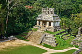 Temple of the Sun, ancient Mayan city of Palenque, Chiapas, Mexico.