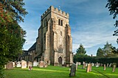 St Mary Magdalene's church in Rusper village near Horsham, West Sussex, England. Autumn afternoon.